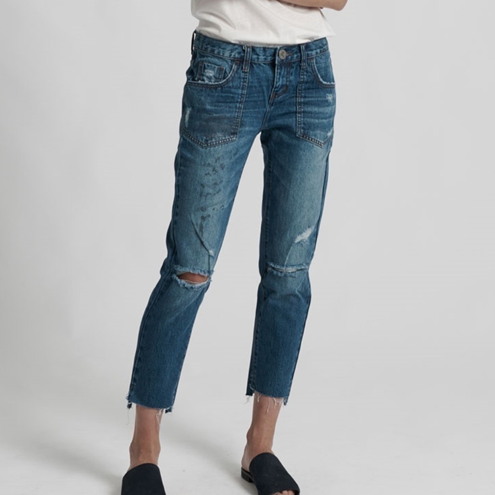 NWT One by One Teaspoon Awesome Baggies in Lucky Blue Size 25
